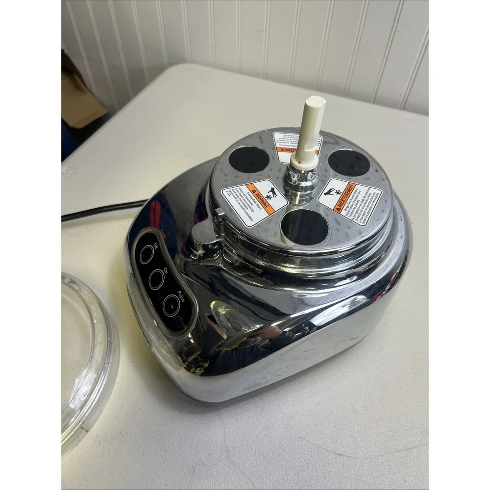 KitchenAid 9-Cup Food Processor MODEL KFP740CR0 Chrome + Accessorie Tested